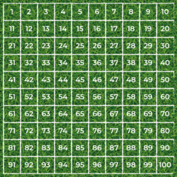 Tappeto Calpestabile Coding da 1 a 100 - GREEN