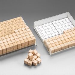 Scatola del cento in colori naturali 10 x 10 cm (29 pz)